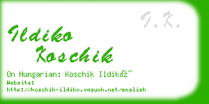 ildiko koschik business card